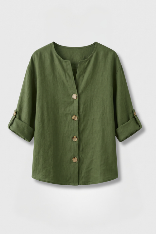 Elena | Elegant Button-Front Blouse