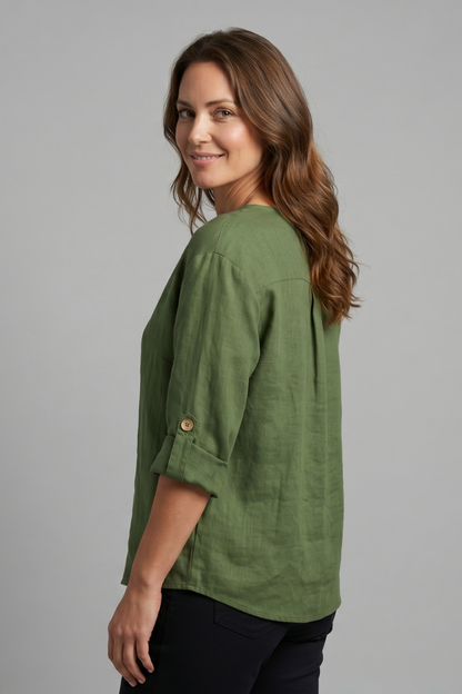 Elena | Elegant Button-Front Blouse