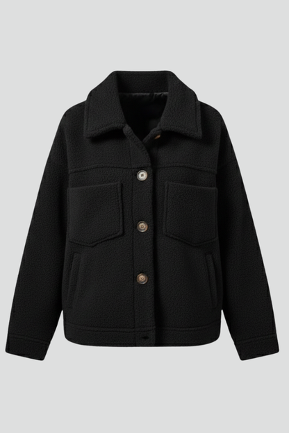 Lena | Chic Fleece Jacket with Buttons and Pockets
