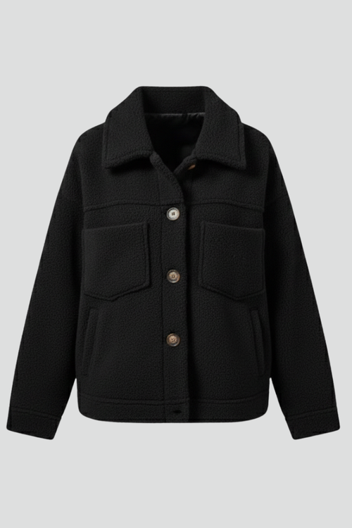 Lena | Chic Fleece Jacket with Buttons and Pockets