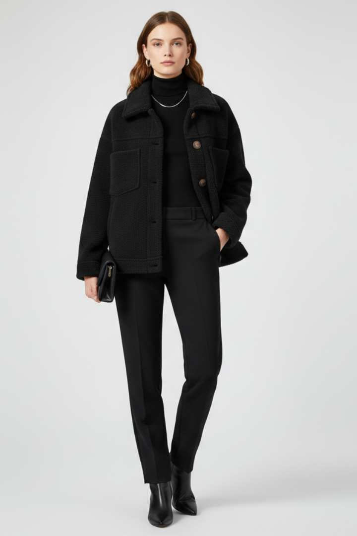 Lena | Chic Fleece Jacket with Buttons and Pockets