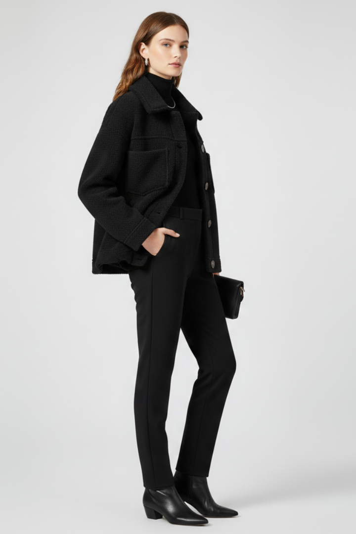 Lena | Chic Fleece Jacket with Buttons and Pockets
