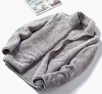 Lila | Luxe Fleece Jacket with Stand-Up Collar
