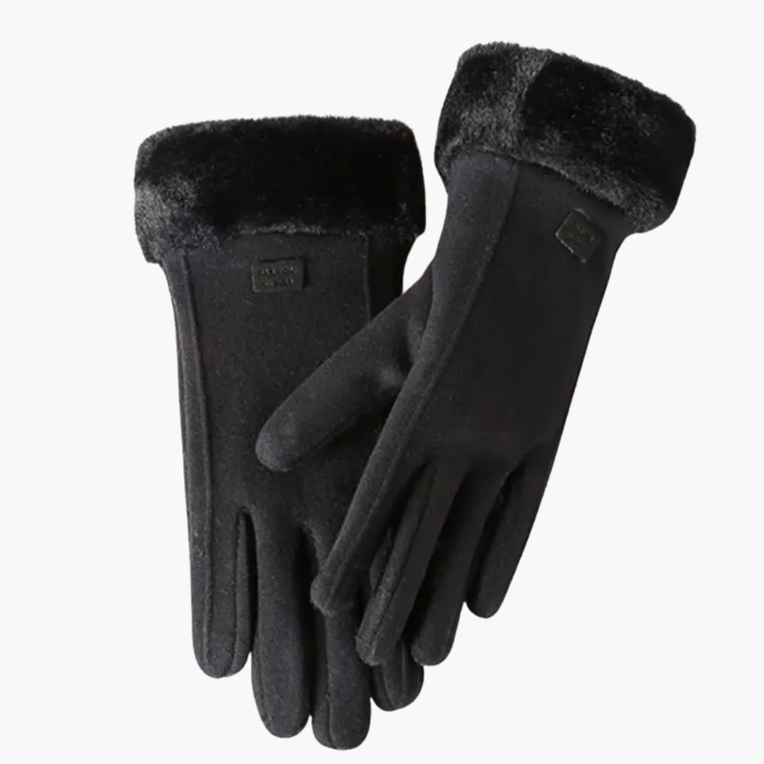 Lena | Lined Interior Gloves with Folded Cuffs