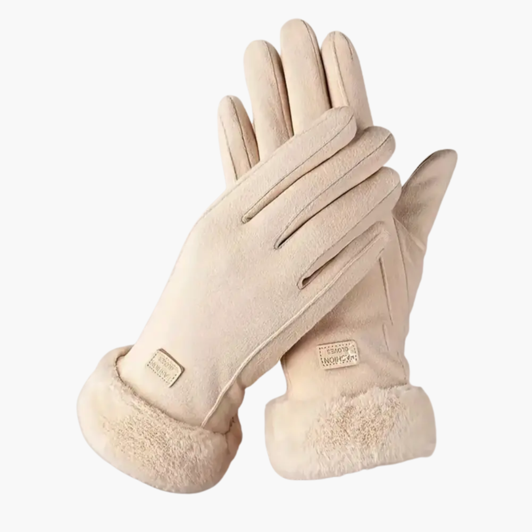 Lena | Lined Interior Gloves with Folded Cuffs