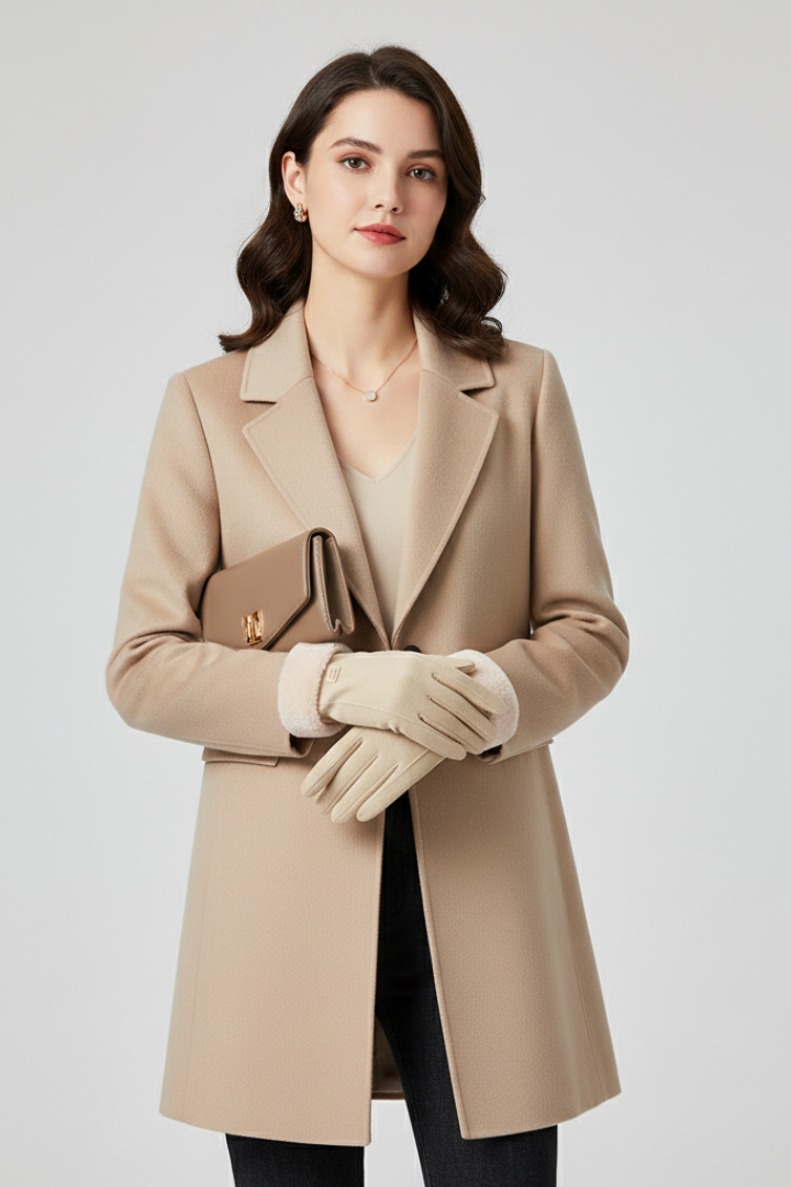 Lena | Lined Interior Gloves with Folded Cuffs