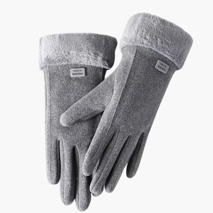 Lena | Lined Interior Gloves with Folded Cuffs