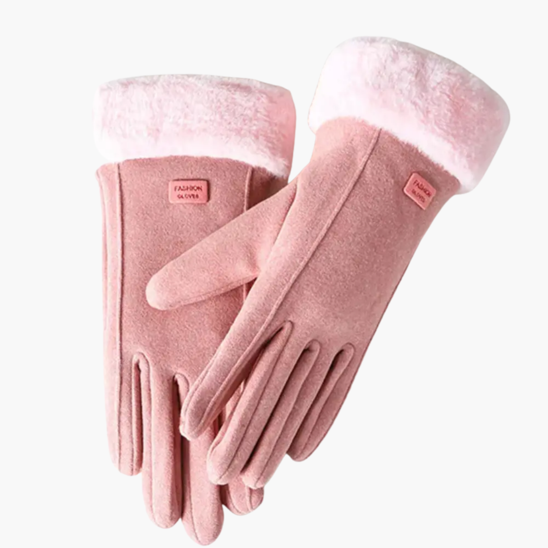 Lena | Lined Interior Gloves with Folded Cuffs