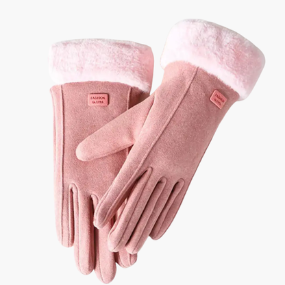 Lena | Lined Interior Gloves with Folded Cuffs