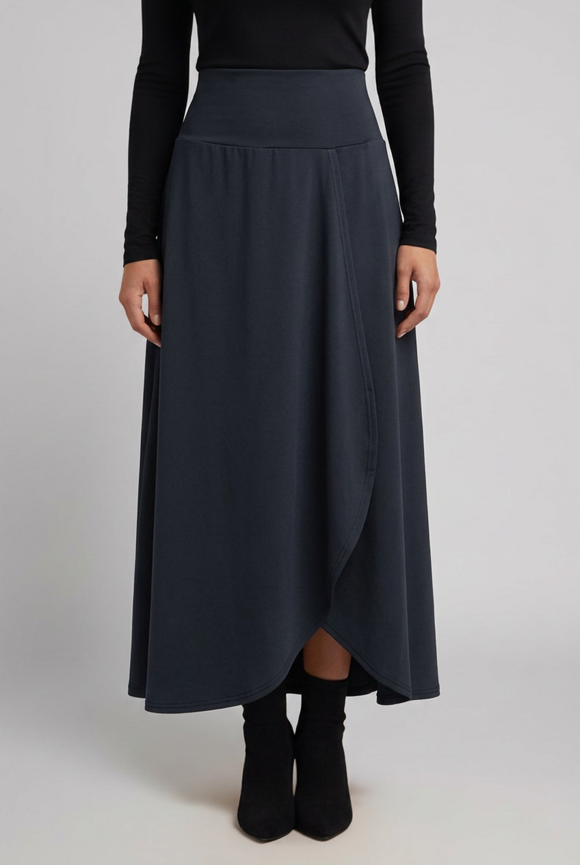 Lila | High-Waist Wrap Maxi Skirt