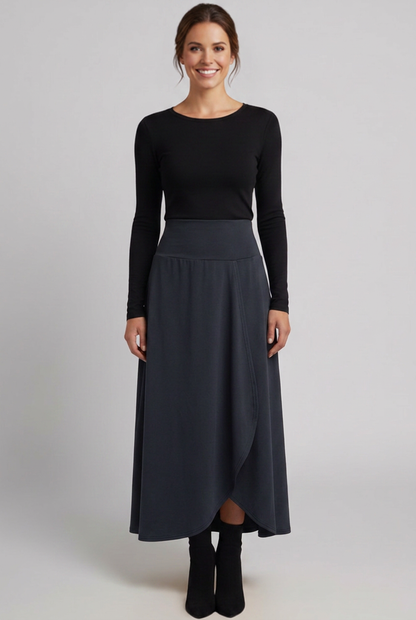 Lila | High-Waist Wrap Maxi Skirt