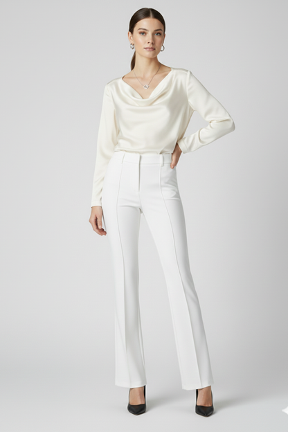 Lena | High-Waisted Structured Trousers