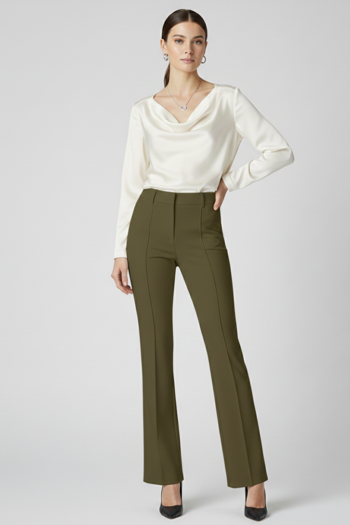 Lena | High-Waisted Structured Trousers