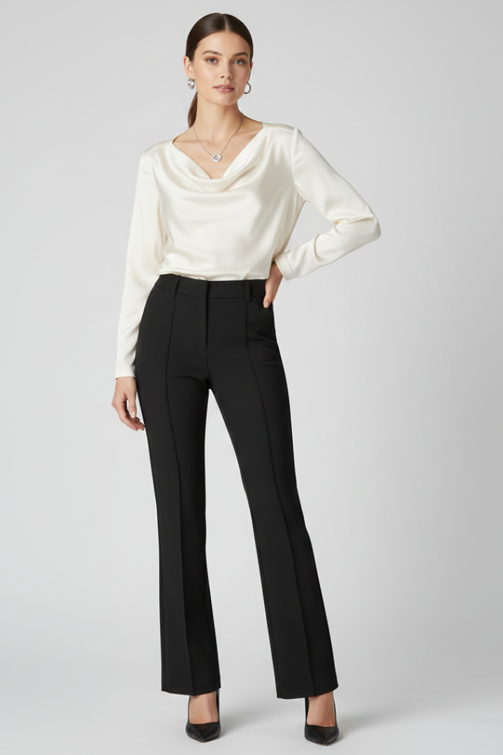 Lena | High-Waisted Structured Trousers