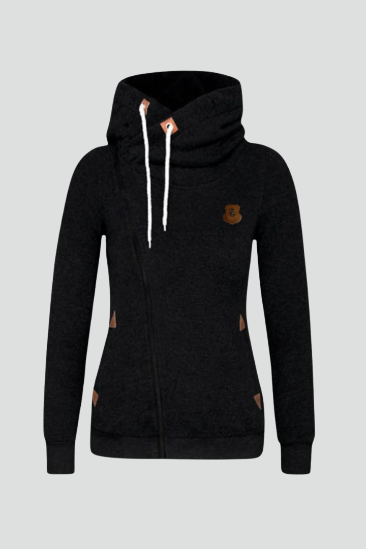 Livia | Asymmetrical Zip Hooded Jacket