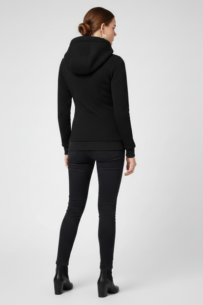 Livia | Asymmetrical Zip Hooded Jacket