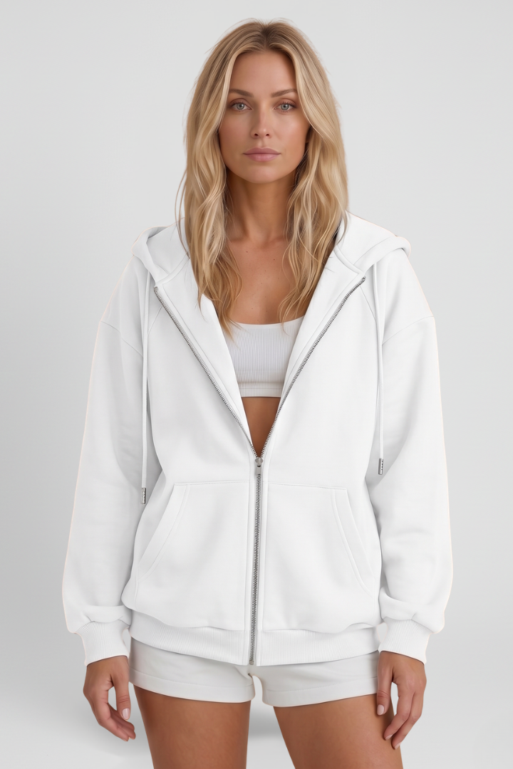 Livia | Asymmetrical Zip Hooded Jacket