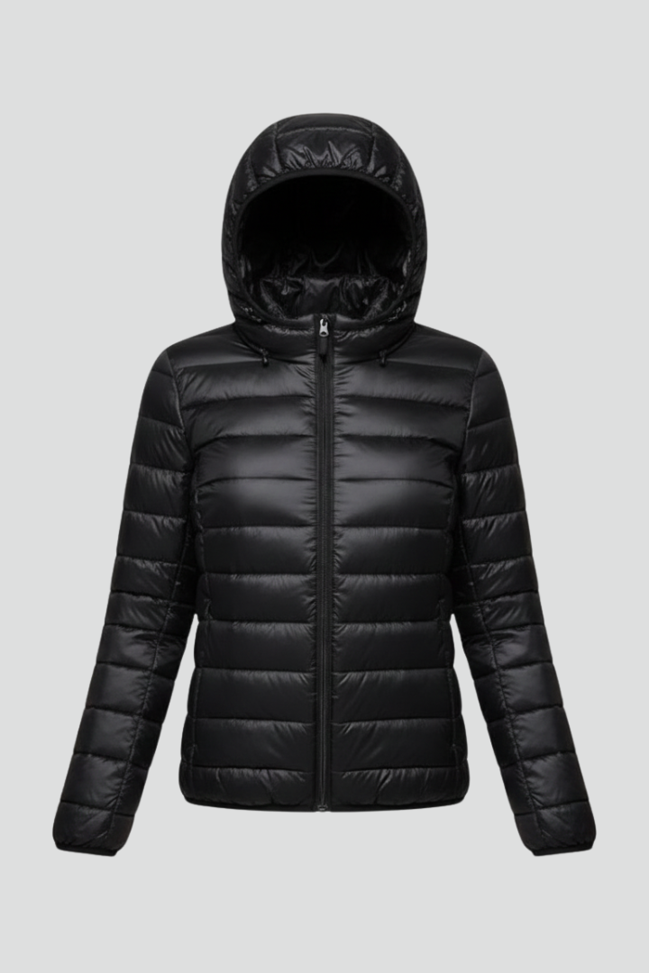 Lena | Quilted Hooded Jacket with Zip Fastening
