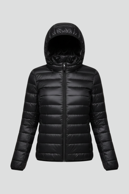 Lena | Quilted Hooded Jacket with Zip Fastening