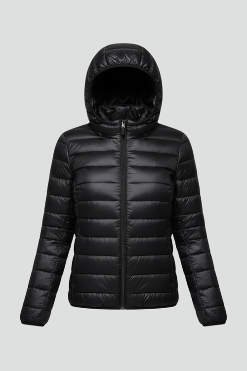 Lena | Quilted Hooded Jacket with Zip Fastening