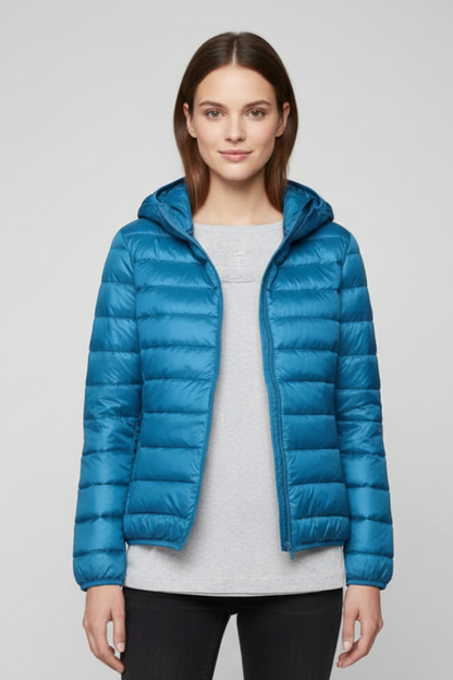 Lena | Quilted Hooded Jacket with Zip Fastening