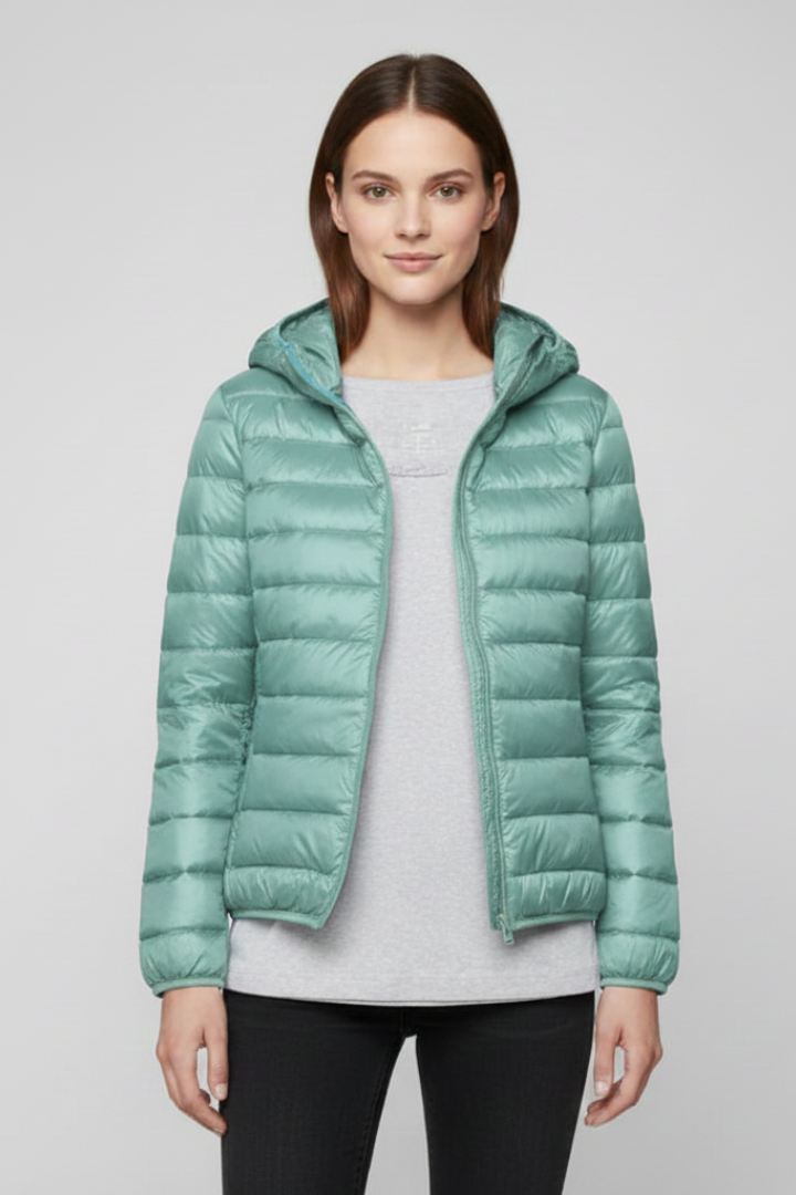 Lena | Quilted Hooded Jacket with Zip Fastening