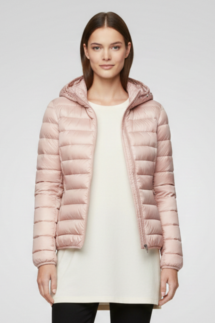 Lena | Quilted Hooded Jacket with Zip Fastening