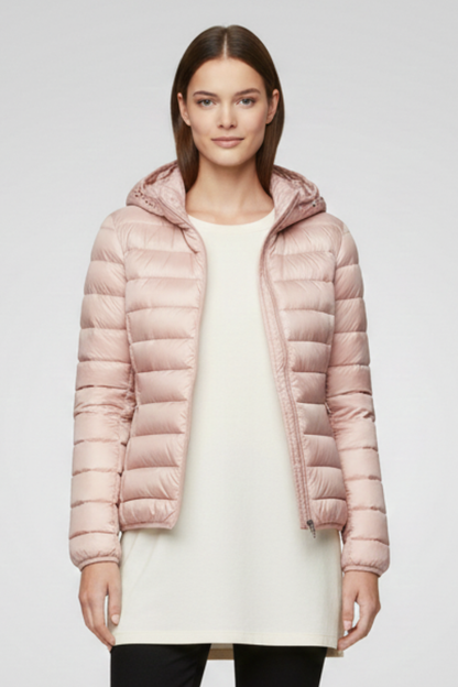Lena | Quilted Hooded Jacket with Zip Fastening