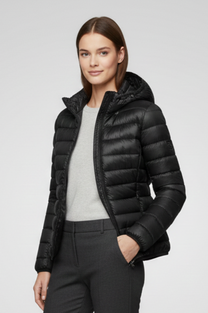 Lena | Quilted Hooded Jacket with Zip Fastening