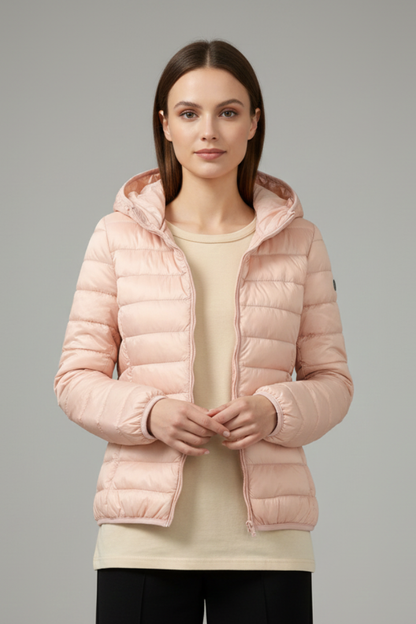 Lena | Quilted Hooded Jacket with Zip Fastening