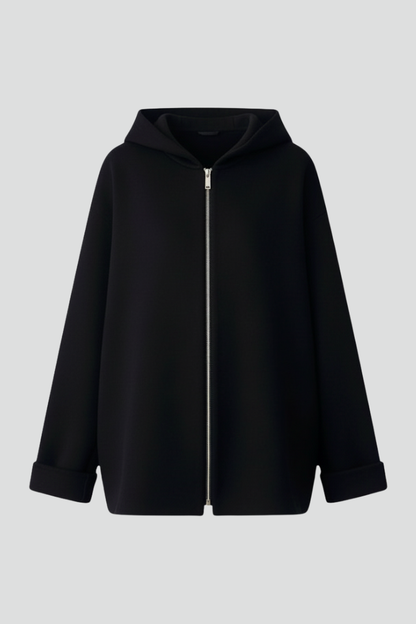 Lena | Chic Hooded Jacket with Zip and Pockets