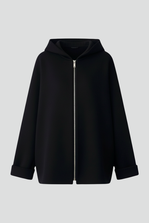 Lena | Chic Hooded Jacket with Zip and Pockets