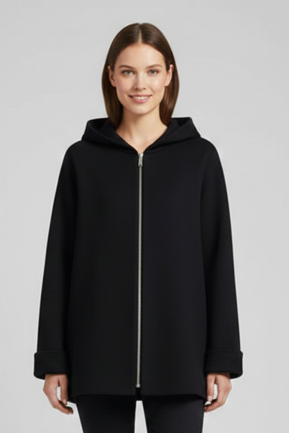 Lena | Chic Hooded Jacket with Zip and Pockets