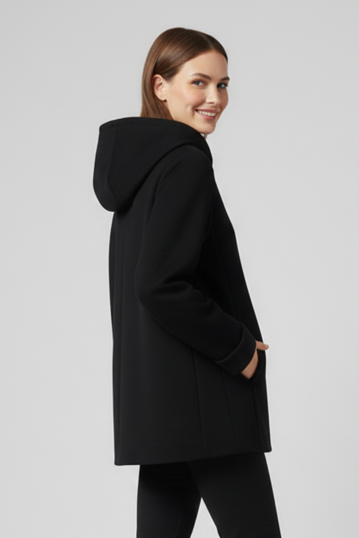 Lena | Chic Hooded Jacket with Zip and Pockets