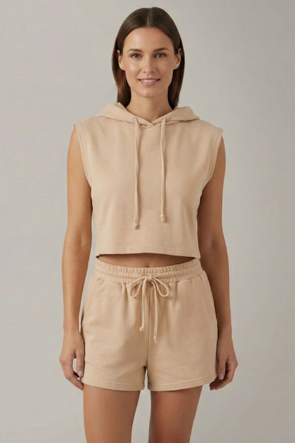 Lila | Luxe Hooded Top and Shorts Set