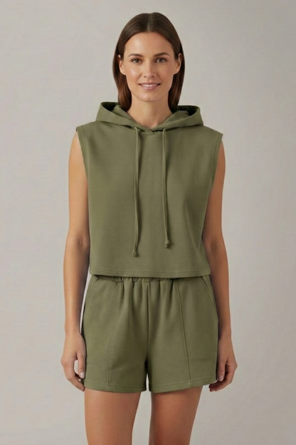 Lila | Luxe Hooded Top and Shorts Set