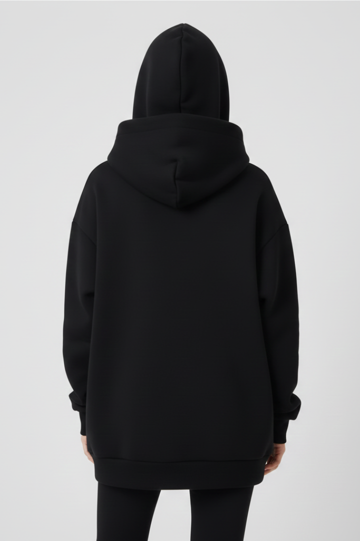 Lila | High Neck Wide Hood Hoodie
