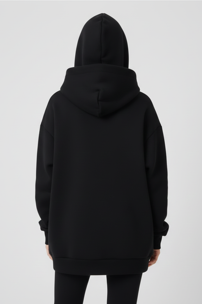 Lila | High Neck Wide Hood Hoodie