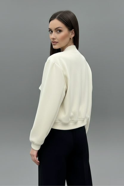 Lila | Chic Buttoned Jacket with Elastic Hem
