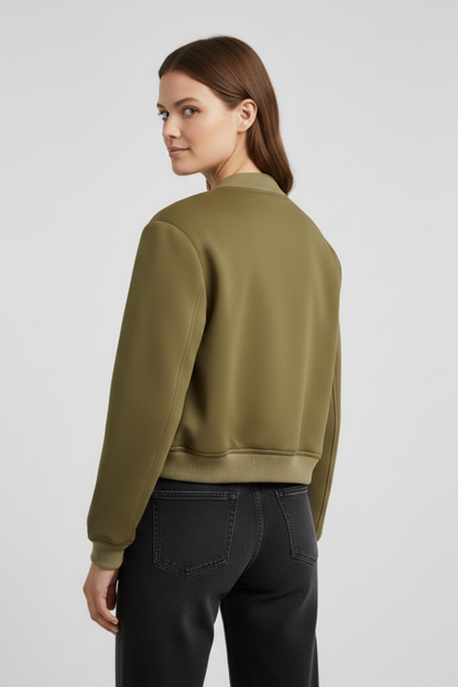 Lila | Chic Button-Front Jacket with Ribbed Hem