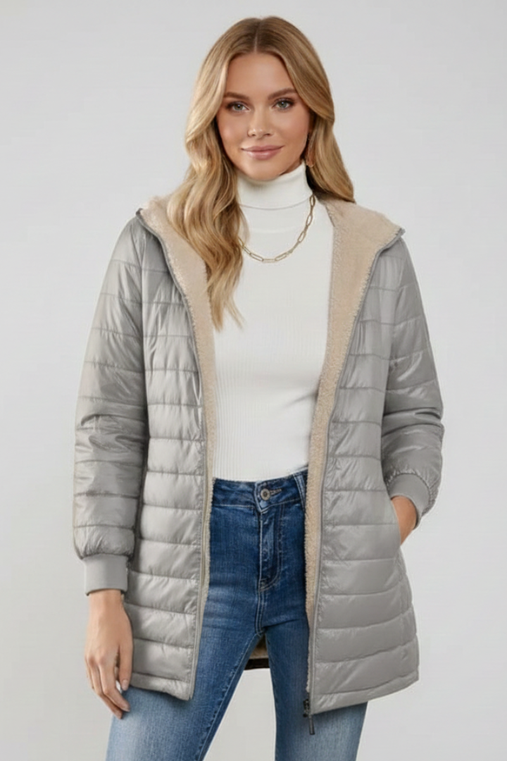 Lila | Chic Hooded Zip Jacket