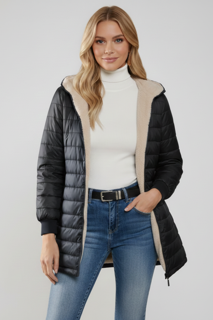 Lila | Chic Hooded Zip Jacket