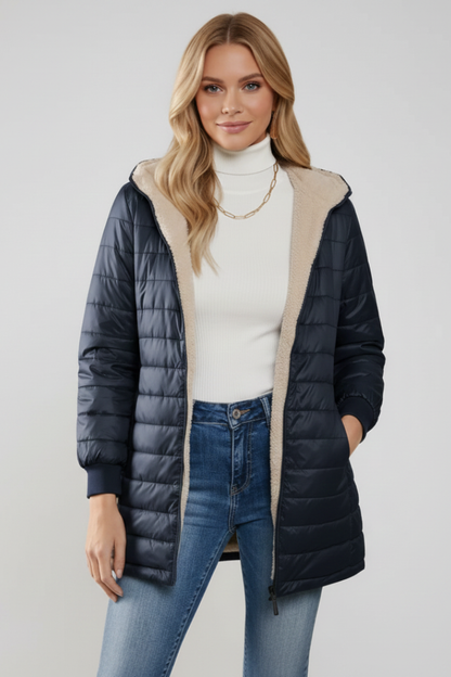 Lila | Chic Hooded Zip Jacket