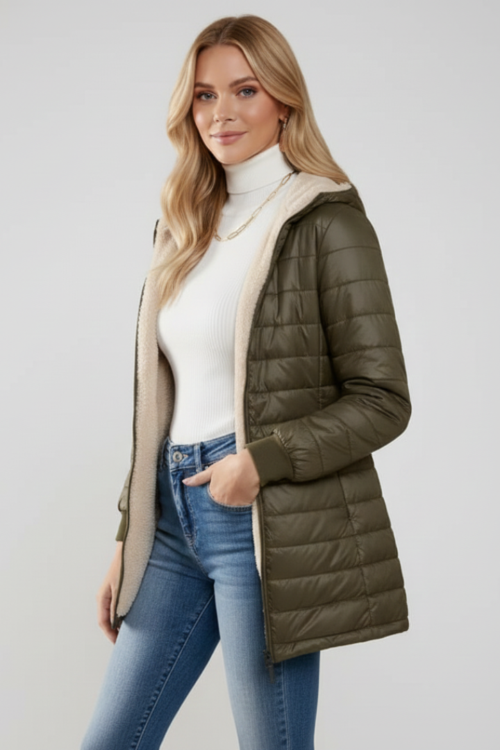 Lila | Chic Hooded Zip Jacket