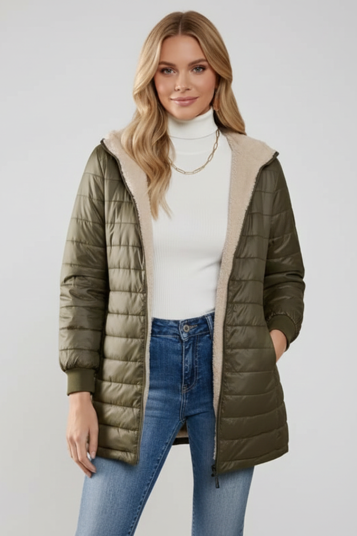 Lila | Chic Hooded Zip Jacket