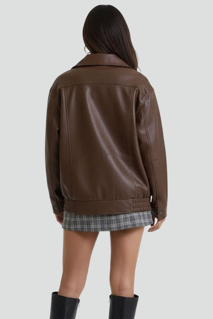 Lila | Zip-Front Ribbed Hem Jacket