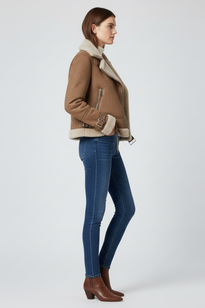 Lena | Textured Zip-Front Jacket