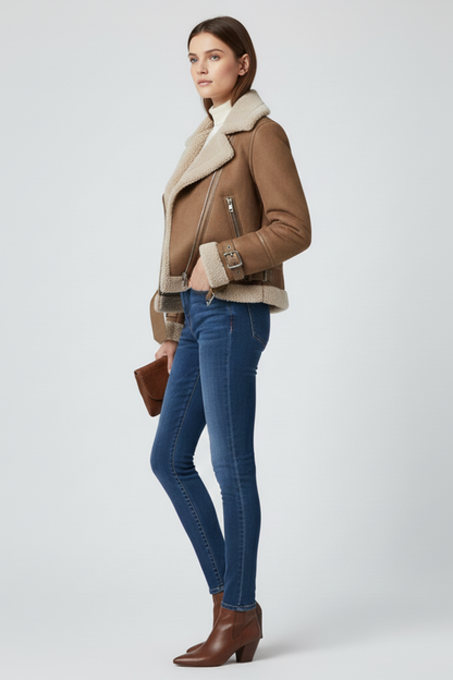 Lena | Textured Zip-Front Jacket