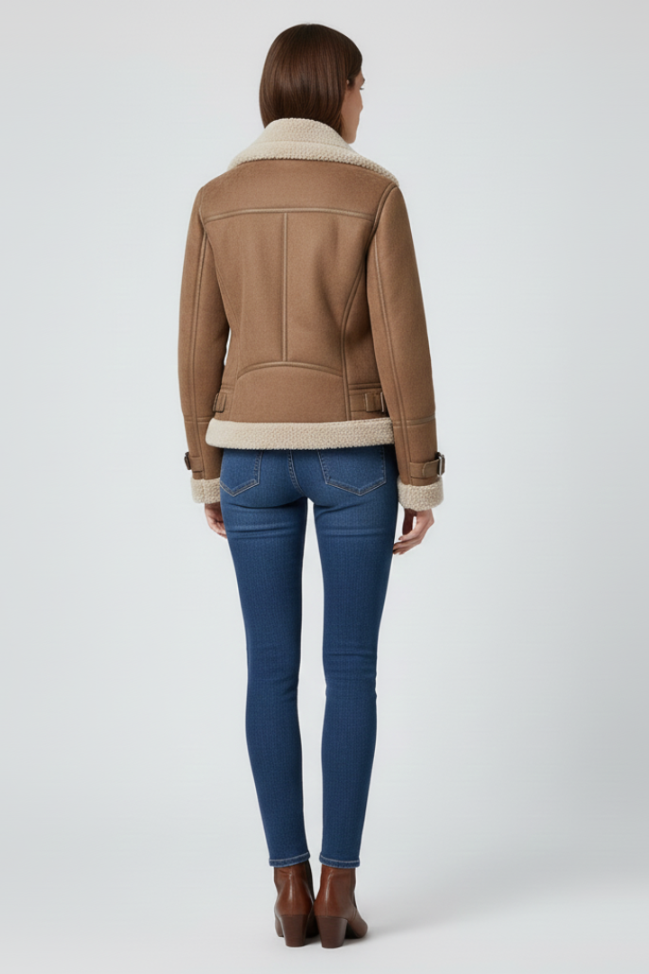 Lena | Textured Zip-Front Jacket