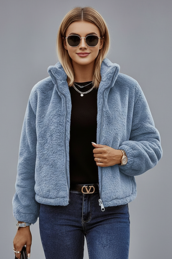 Luna | Textured Zipper Jacket